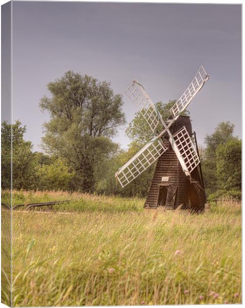 Fenland Wind Pump Canvas Print by Mike Sherman Photog
