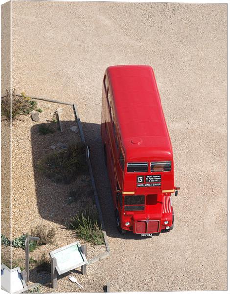 Red Bus Canvas Print by Terry Senior