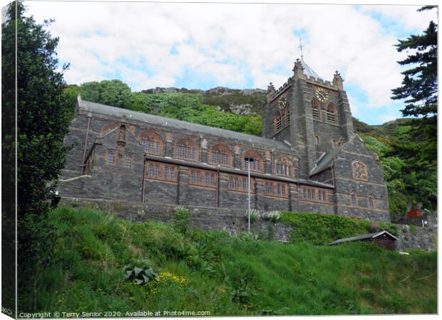 St John the Evangelist's Church Barmouth North Wales Canvas Print by Terry Senior