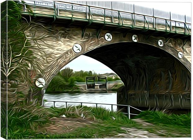Aire and Calder Navigation digital art airbrushed Canvas Print by Terry Senior