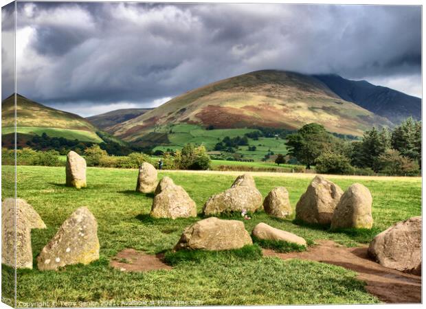 Castlerigg Stone Circle in The Lake District, Cumb Canvas Print by Terry Senior