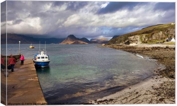 Boat Trip, Elgol to Loch Coruisk, Isle of Skye Canvas Print by Terry Senior