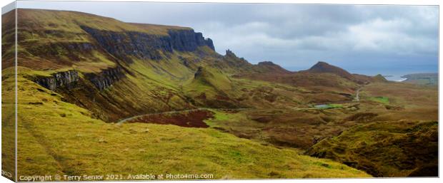 Quiraing sited at the northern most end of the Tro Canvas Print by Terry Senior