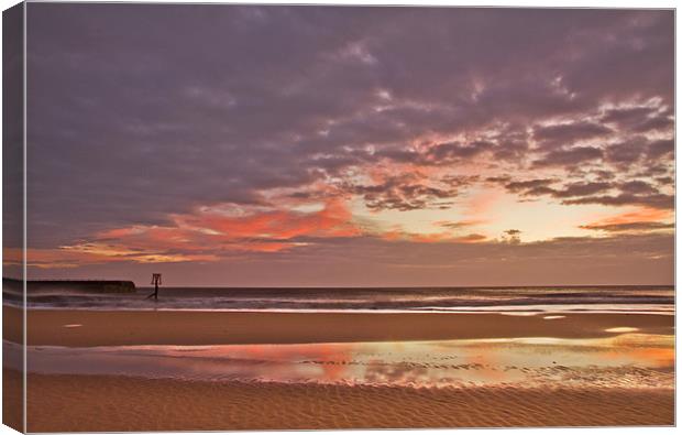 Gorleston Beach Sunrise Canvas Print by Paul Macro