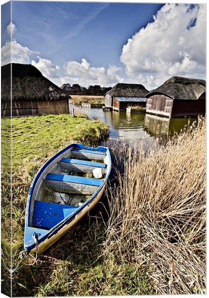 Hickling Broad Boat Houses Canvas Print by Paul Macro