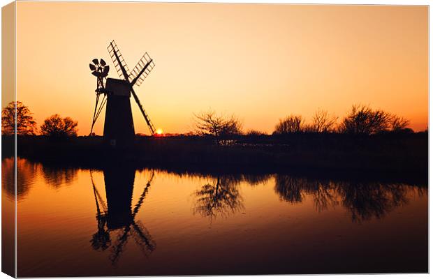 Reflecting Times on the Broads Canvas Print by Paul Macro