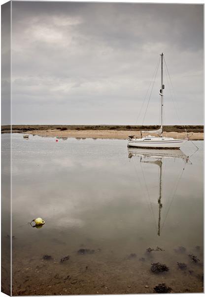 Burham Overy Staithe Reflections Canvas Print by Paul Macro