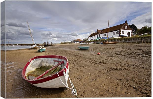 Low Tide in Burnham Overy Staithe Canvas Print by Paul Macro
