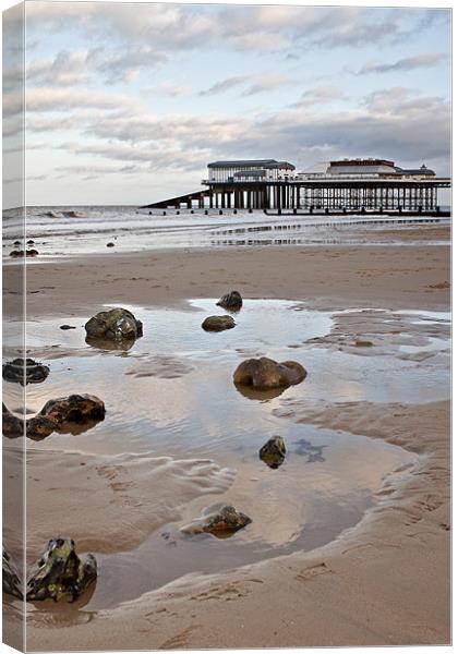 Cromer Pier Rock Pools Canvas Print by Paul Macro