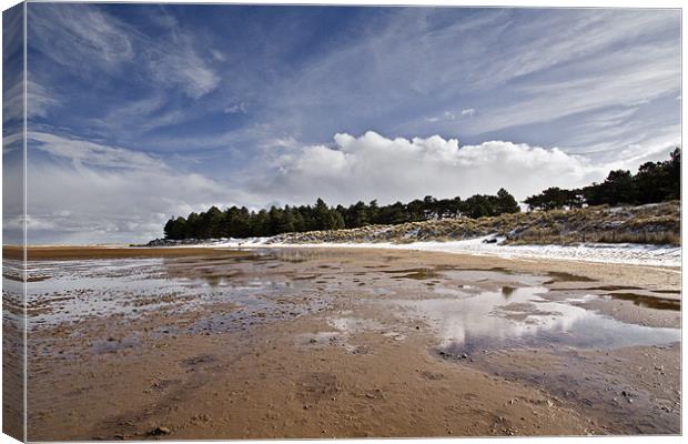 Reflecting Times on Holkham Beach Canvas Print by Paul Macro