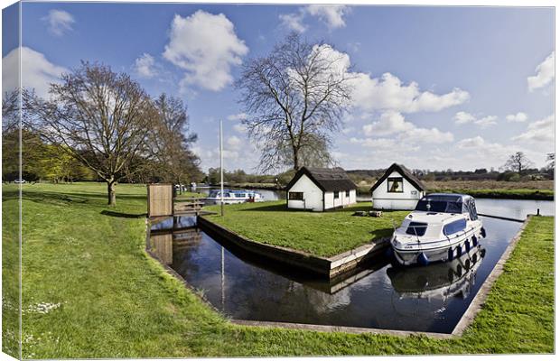 Coltishall Boat Houses Canvas Print by Paul Macro
