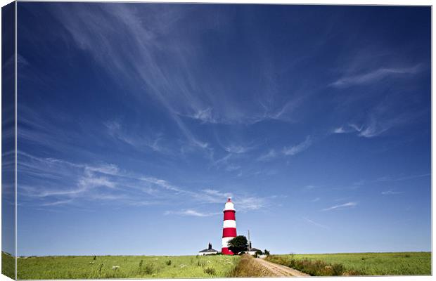 Happisburgh Lighthouse Into the Sky Canvas Print by Paul Macro