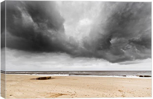 Storms over Hemsby Canvas Print by Paul Macro
