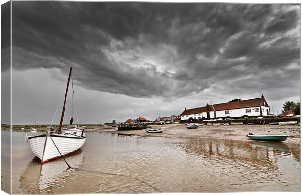 Burham Overy Staithe Storms Canvas Print by Paul Macro