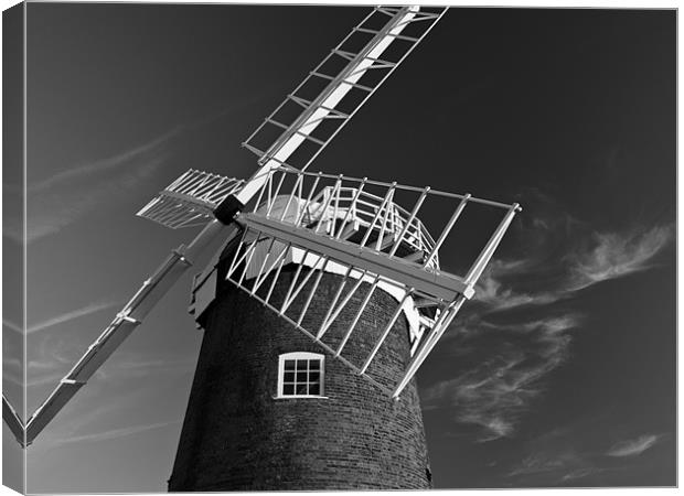 Horsey Windpump looking up Canvas Print by Paul Macro