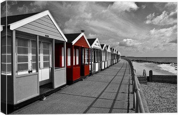 More Southwold Beach Huts selective Canvas Print by Paul Macro