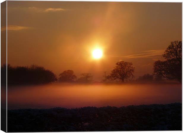 A Wrexham cold evening Canvas Print by Simon Deane