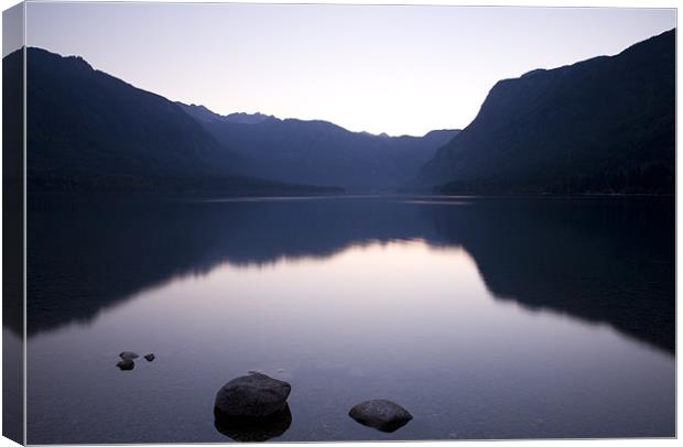 Lake Bohinj sunset Canvas Print by Ian Middleton