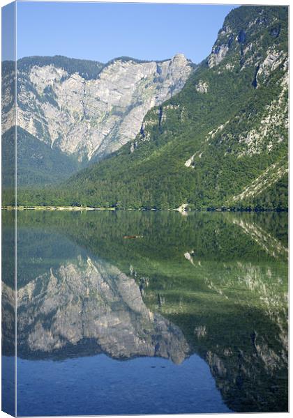 Alpine reflections Canvas Print by Ian Middleton