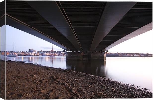 Under the bridge downtown Canvas Print by Ian Middleton