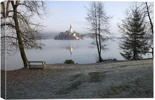 Lake Bled Canvas Print by Ian Middleton