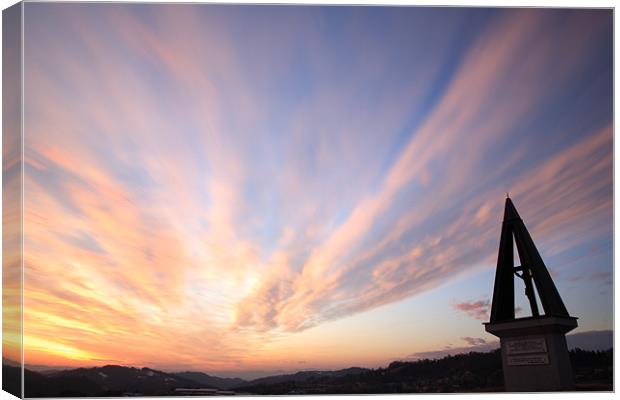 Flaming sky Canvas Print by Ian Middleton
