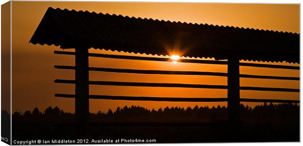 Rural sunset Canvas Print by Ian Middleton