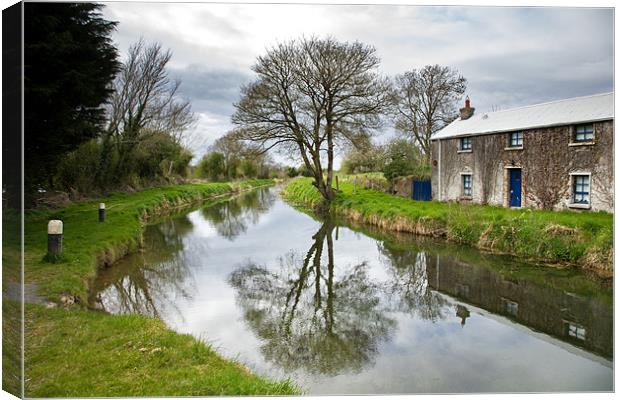 Grand Canal at Miltown, Co Kildare Canvas Print by Ian Middleton