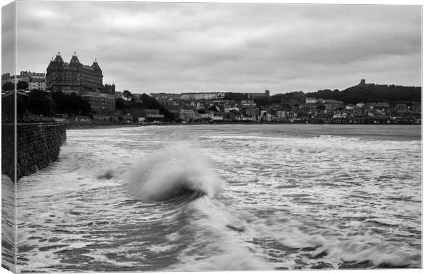 Scarborough Waves Canvas Print by Ian Middleton