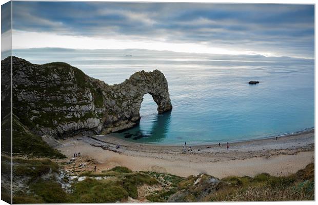 Afternoon cloud breaking up at Durdle Door Canvas Print by Ian Middleton