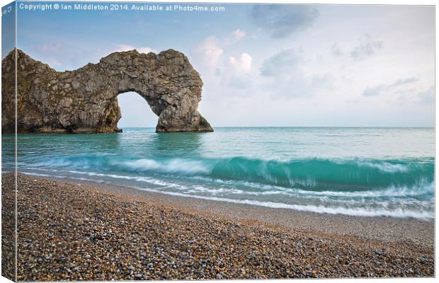 Afternoon at Durdle Door Canvas Print by Ian Middleton