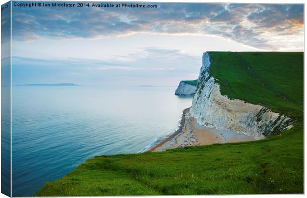 View across to Bats Head Canvas Print by Ian Middleton
