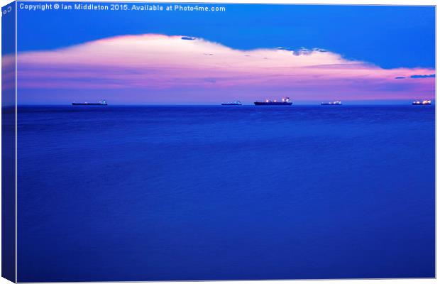 Sunset over Trieste Bay Canvas Print by Ian Middleton