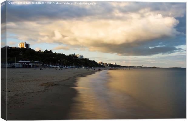 Bournemouth Pier at Sunset Canvas Print by Ian Middleton