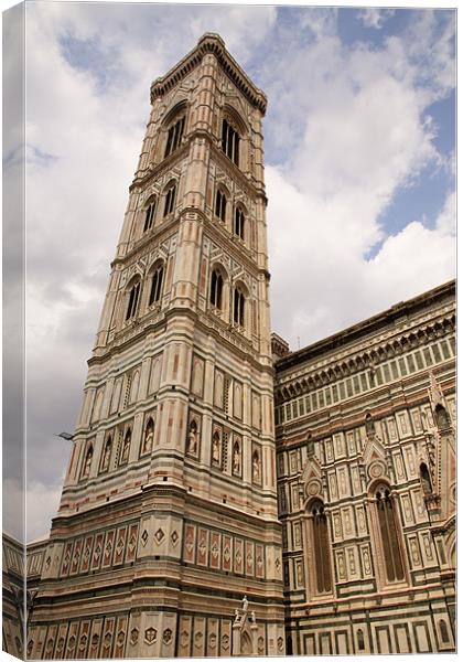 The neo-gothic facade of the Duomo in Florence Canvas Print by Ian Middleton