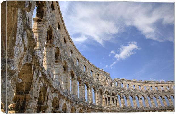 Colosseum in pula, Croatia Canvas Print by Ian Middleton
