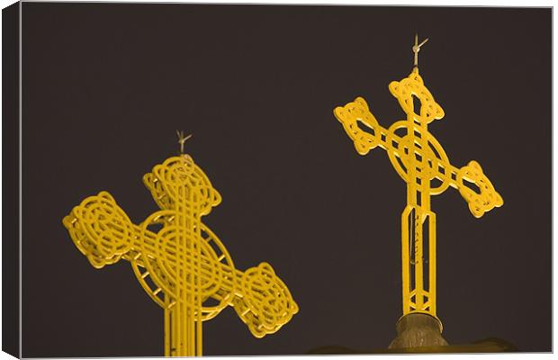 Yellow crosses Canvas Print by Ian Middleton