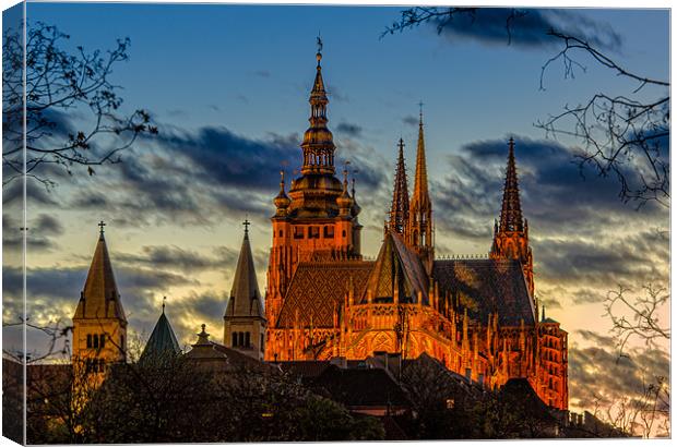 Evening light over cathedral Canvas Print by Sergey Golotvin