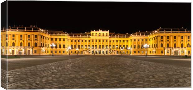 Schonbrunn palace at night Canvas Print by Sergey Golotvin