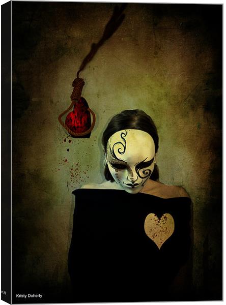 hung heart Canvas Print by kristy doherty