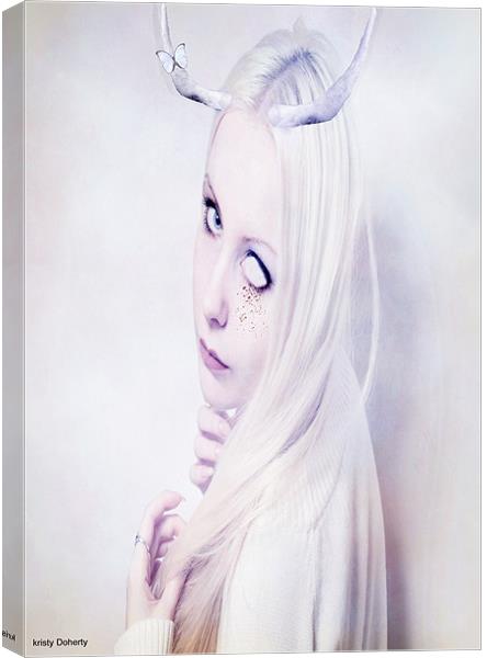 the devil wears a mask Canvas Print by kristy doherty