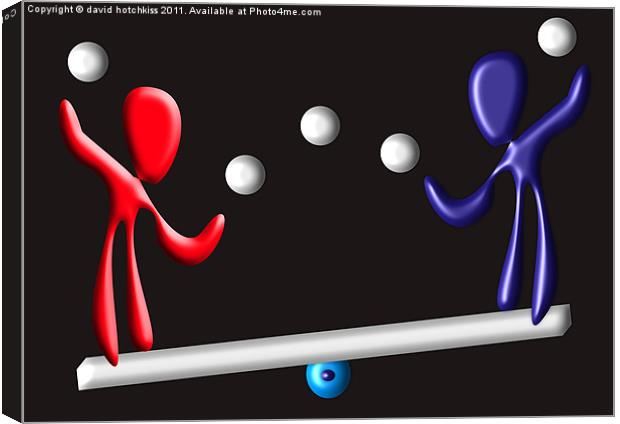 THE JUGGLERS Canvas Print by david hotchkiss