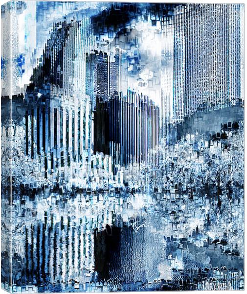 Abstraction city Canvas Print by Jean-François Dupuis