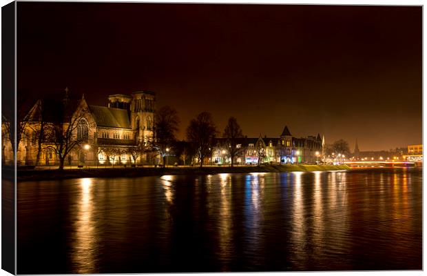  Inverness after dark Canvas Print by Stuart Thomas