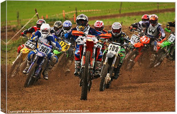 Motocross Bike race Canvas Print by Oxon Images