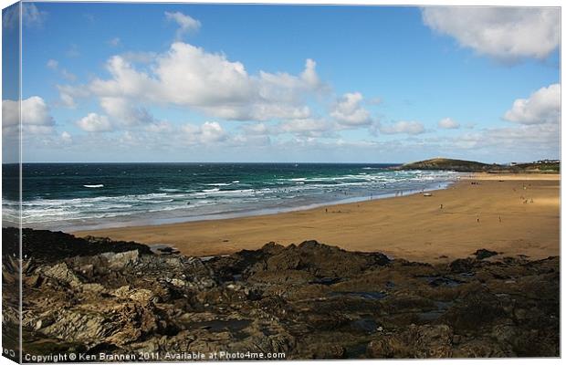 Fistral Beach Newquay Canvas Print by Oxon Images