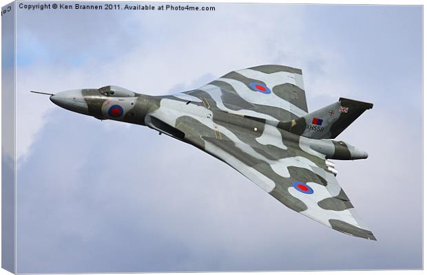 Avro Vulcan bomber XH558 at Abingdon Air Show Canvas Print by Oxon Images