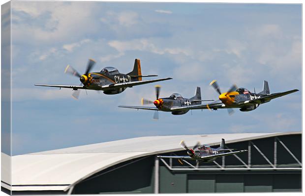 Four P51 Mustangs Four Horsemen Canvas Print by Oxon Images