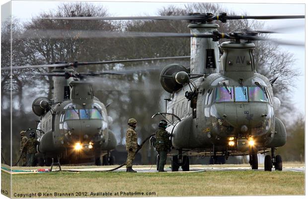 Two Chinooks Canvas Print by Oxon Images