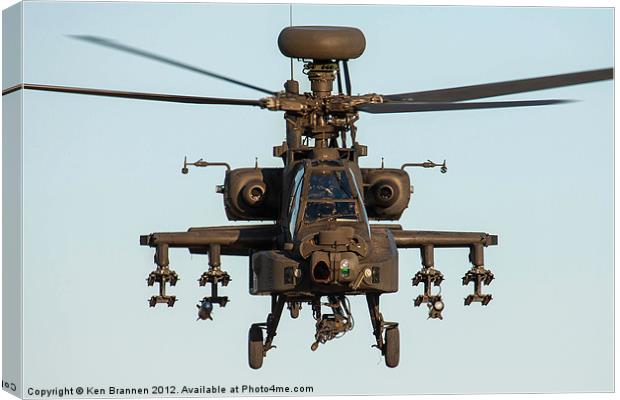 AH 64 Apache head on Canvas Print by Oxon Images